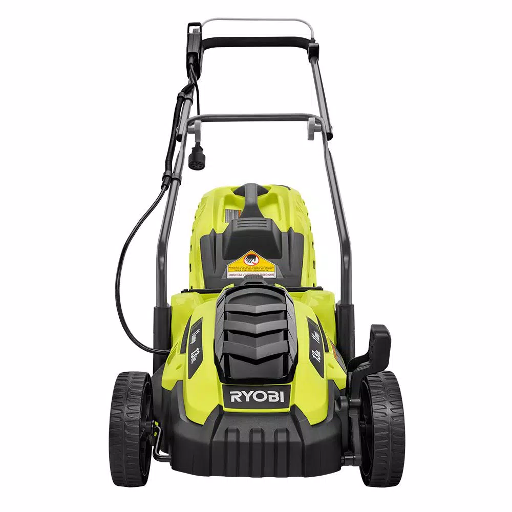Lawn Mowers RYOBI 13 In. 11 Amp Corded Electric Walk Behind Push Mower And 8 Amp Electric Jet Fan Blower - Image 7