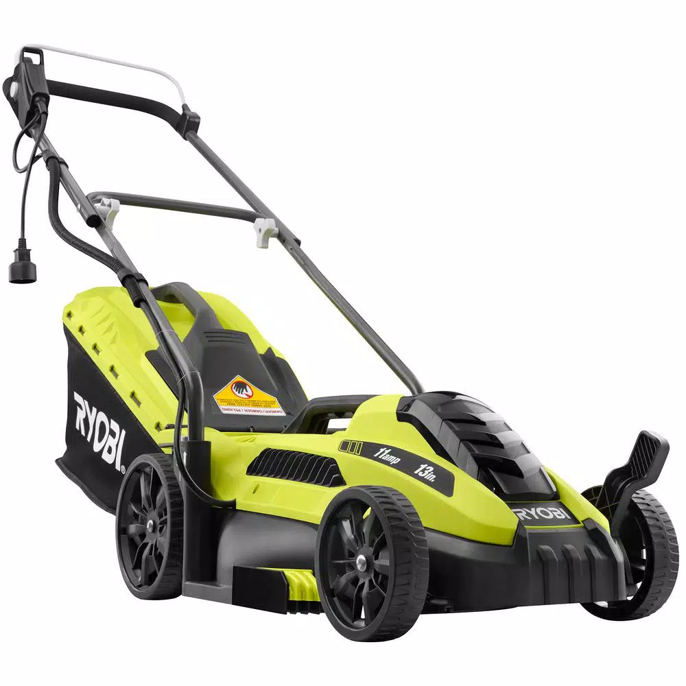Lawn Mowers RYOBI 13 In. 11 Amp Corded Electric Walk Behind Push Mower And 8 Amp Electric Jet Fan Blower - Image 5