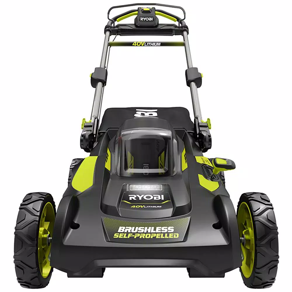 Lawn Mowers RYOBI 20 In. 40-Volt Brushless Lithium-Ion Cordless Walk Behind Self-Propelled Mower & Trimmer W/6.0 Ah Battery & Charger - Image 10