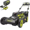 Lawn Mowers RYOBI 20 In. 40-Volt 6.0 Ah Lithium-Ion Battery Brushless Cordless Walk Behind Self-Propelled Lawn Mower With Charger Included