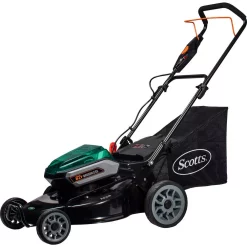 Lawn Mowers Scotts 21 In. 62-Volt Lithium-Ion Cordless Battery Walk Behind Push Mower With 5 Ah Battery And Charger Included