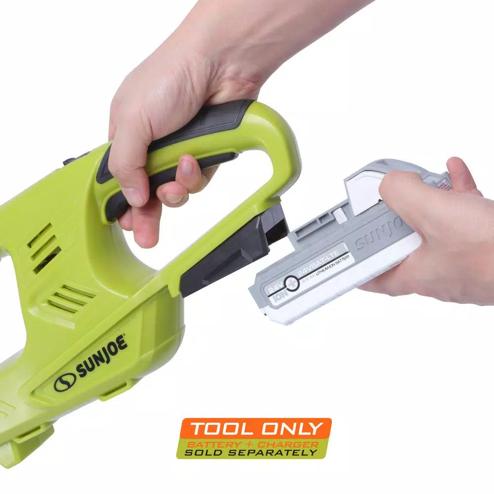 Trimmers Sun Joe 18 In. 24-Volt Cordless Handheld Hedge Trimmer (Tool-Only) - Image 2
