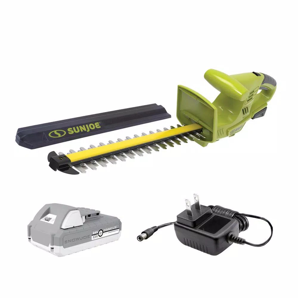 Trimmers Sun Joe 18 In. 24-Volt Cordless Electric Handheld Hedge Trimmer Kit With 2.0 Ah Battery Plus Charger 1 Trimmers Sun Joe 18 In. 24-Volt Cordless Electric Handheld Hedge Trimmer Kit With 2.0 Ah Battery Plus Charger