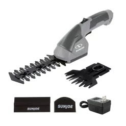 Trimmers Sun Joe 7.2-Volt Cordless 2-in-1 Grass Shear And Hedge Trimmer, Gray