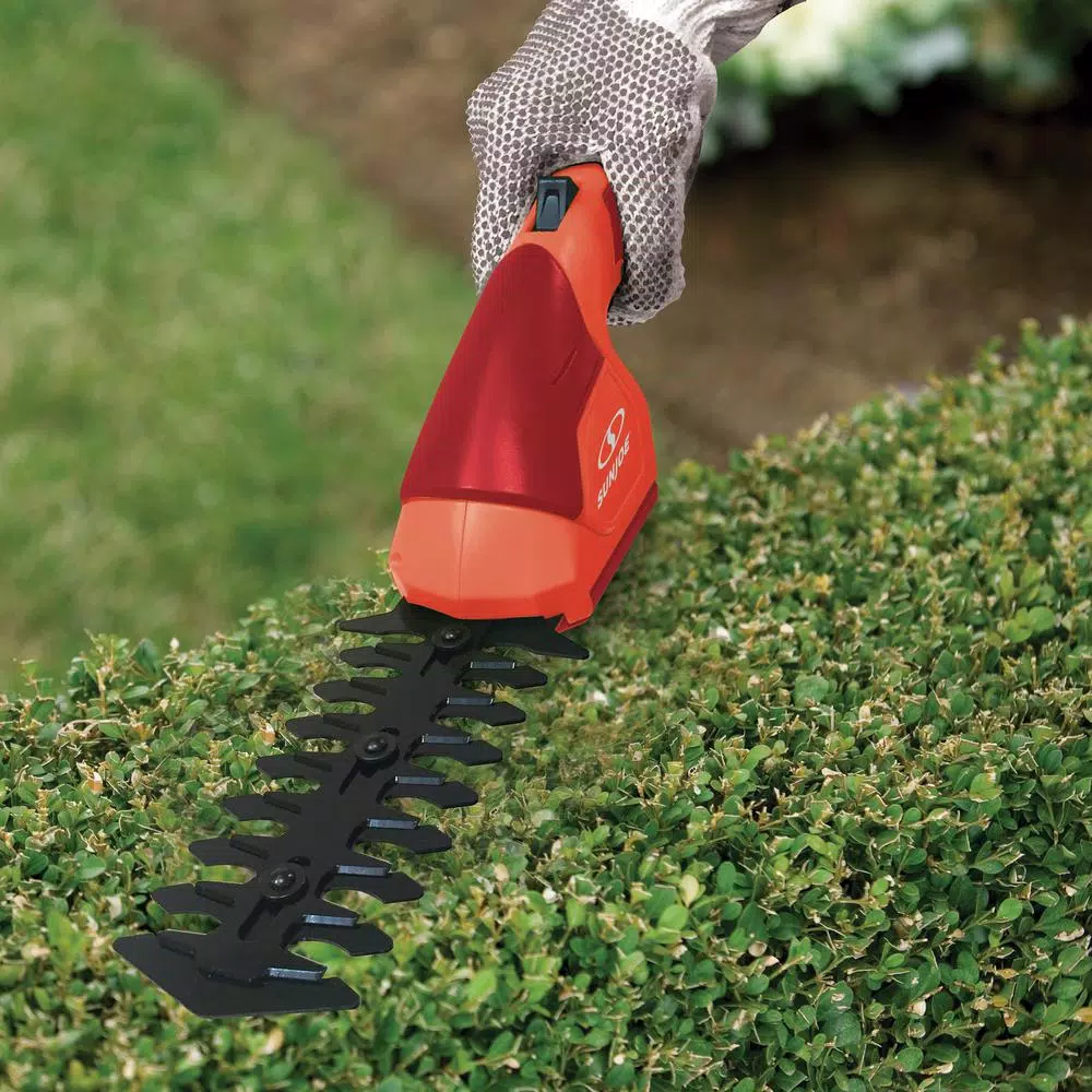 Trimmers Sun Joe 7.2-Volt Cordless 2-in-1 Grass Shear And Hedge Trimmer, Red - Image 5