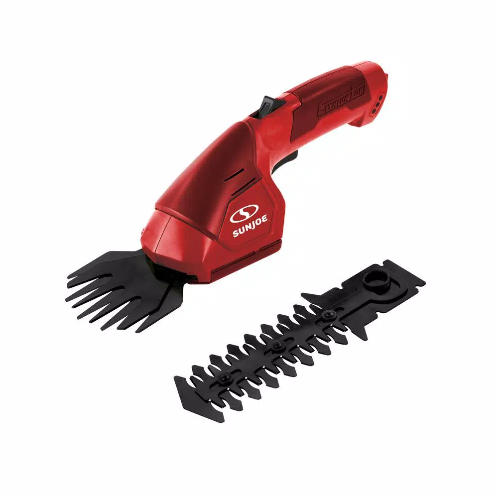 Trimmers Sun Joe 7.2-Volt Cordless 2-in-1 Grass Shear And Hedge Trimmer, Red - Image 2