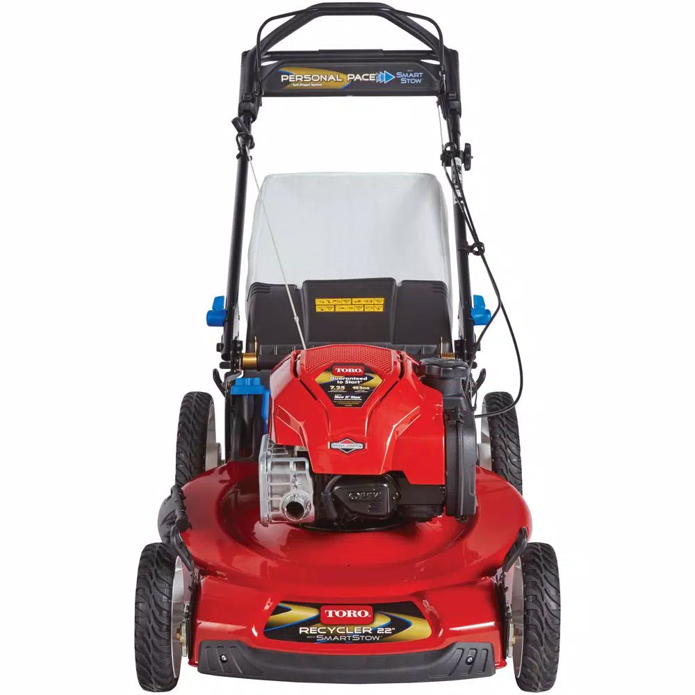 Lawn Mowers Toro Recycler 22 In. SmartStow Personal Pace Variable Speed High-Wheel Drive Gas Walk Behind Self Propelled Lawn Mower - Image 15