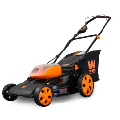 Lawn Mowers WEN 19 In. 40-Volt MAX Lithium-Ion Cordless Battery 3-in-1 Walk Behind Push Lawn Mower With 16 Gal. Bag (Tool-Only)