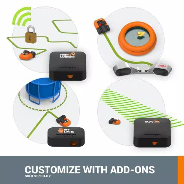 Lawn Mowers Worx POWER SHARE 20-Volt 7 In. 4.0 Ah Lithium-Ion Robotic Landroid M Mower, Brushless Wheel Motors, Wifi Plus Phone App - Image 3