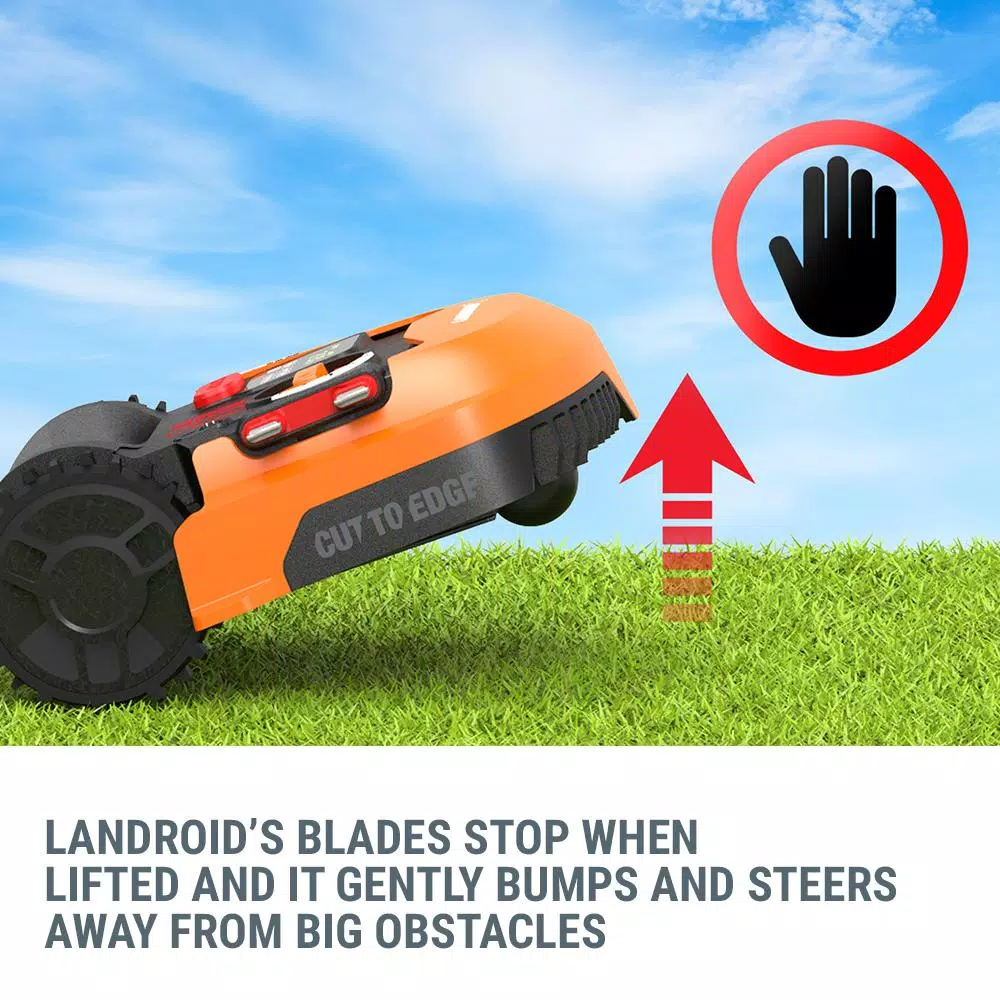 Lawn Mowers Worx POWER SHARE 20-Volt 7 In. Robotic Landroid Mower, Brushless Wheel Motors, Wifi Plus Phone App With GPS Module Included - Image 7