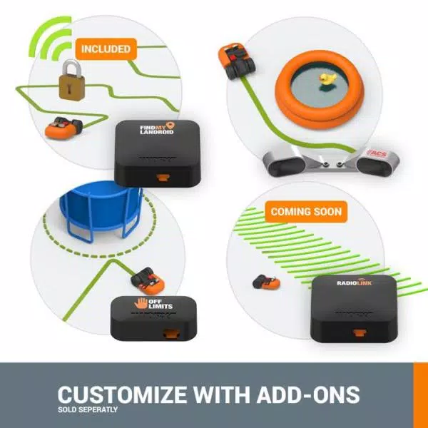 Lawn Mowers Worx POWER SHARE 20-Volt 7 In. Robotic Landroid Mower, Brushless Wheel Motors, Wifi Plus Phone App With GPS Module Included - Image 5