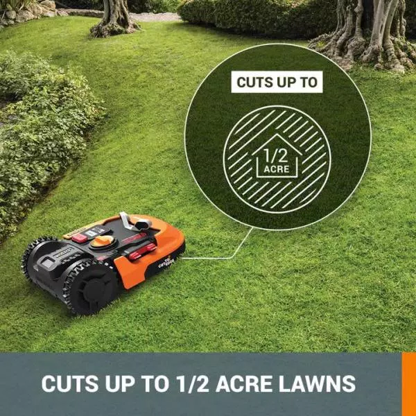Lawn Mowers Worx Power Share 20-Volt 9 In. Robotic Landroid Mower, Brushless Wheel Motors, Wifi Plus Phone App With GPS Module Included - Image 6